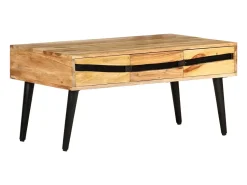 Mesa De Centro| Mesa de centro | Mesa de apoio | Mesa de café 88x50x42 cm madeira de acácia maciça Castanho