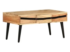 Mesa De Centro| Mesa de centro | Mesa de apoio | Mesa de café 88x50x42 cm madeira de acácia maciça Castanho