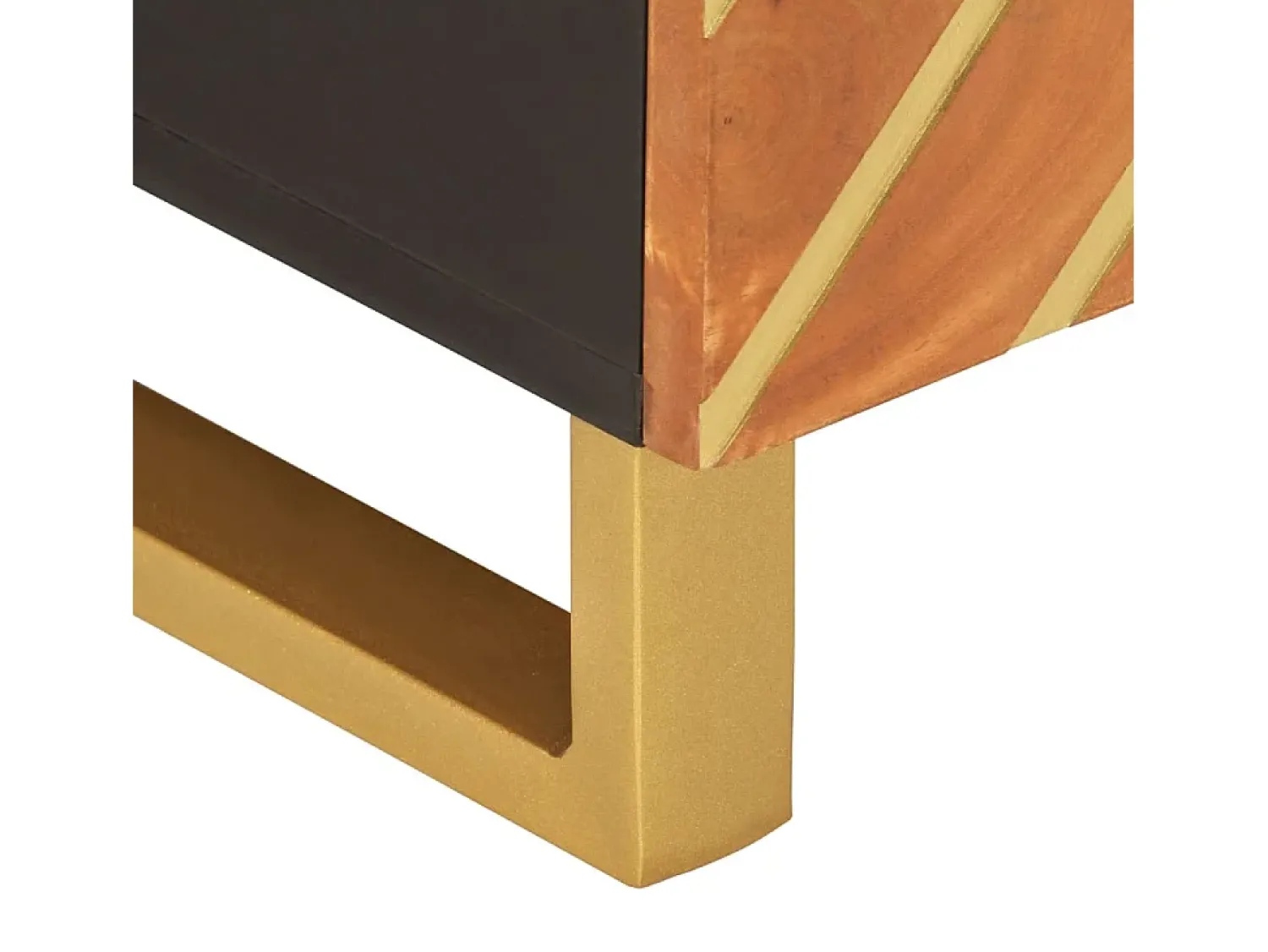 Mesa De Centro* Mesa de centro | Mesa de apoio 80x50x40 cm mangueira maciça e preto Castanho
