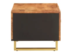 Mesa De Centro* Mesa de centro | Mesa de apoio 80x50x40 cm mangueira maciça e preto Castanho