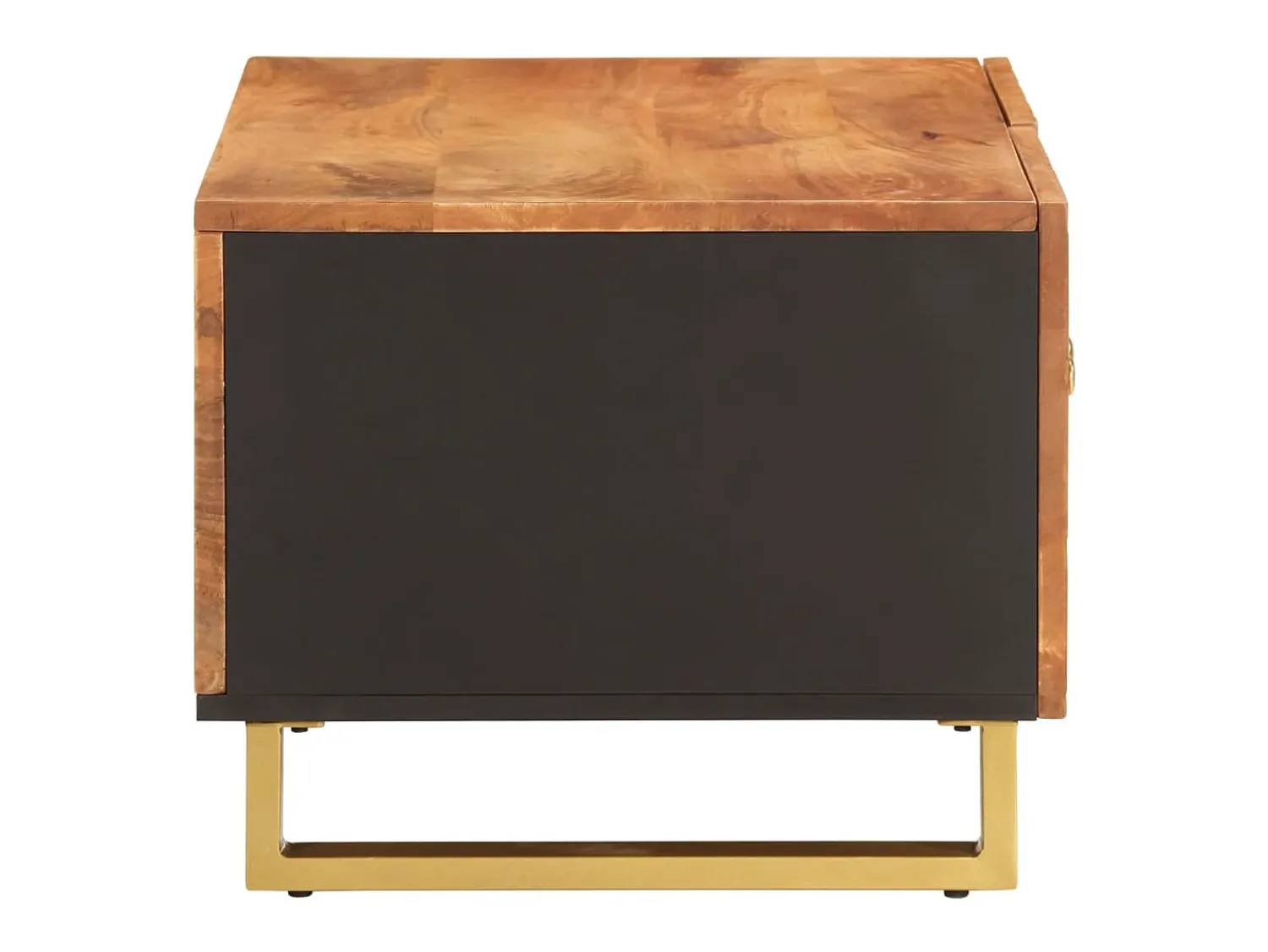 Mesa De Centro* Mesa de centro | Mesa de apoio 80x50x40 cm mangueira maciça e preto Castanho