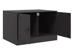 Mesa De Centro* Mesa de centro | Mesa de apoio 67x50x44 cm aço Preto