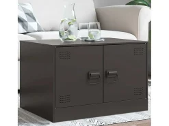 Mesa De Centro* Mesa de centro | Mesa de apoio 67x50x44 cm aço Preto