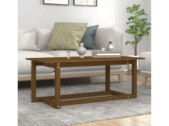 Mesa De Centro| Mesa de centro | Mesa de apoio 110x55x45 cm pinho maciço mel Castanho