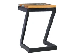 Sale Mesa de centro | Mesa de apoio | Mesa de café 30x30x50 cm madeira de teca maciça e poliresina Multicor