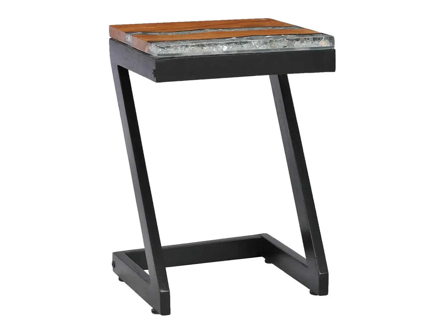 Sale Mesa de centro | Mesa de apoio | Mesa de café 30x30x50 cm madeira de teca maciça e poliresina Multicor