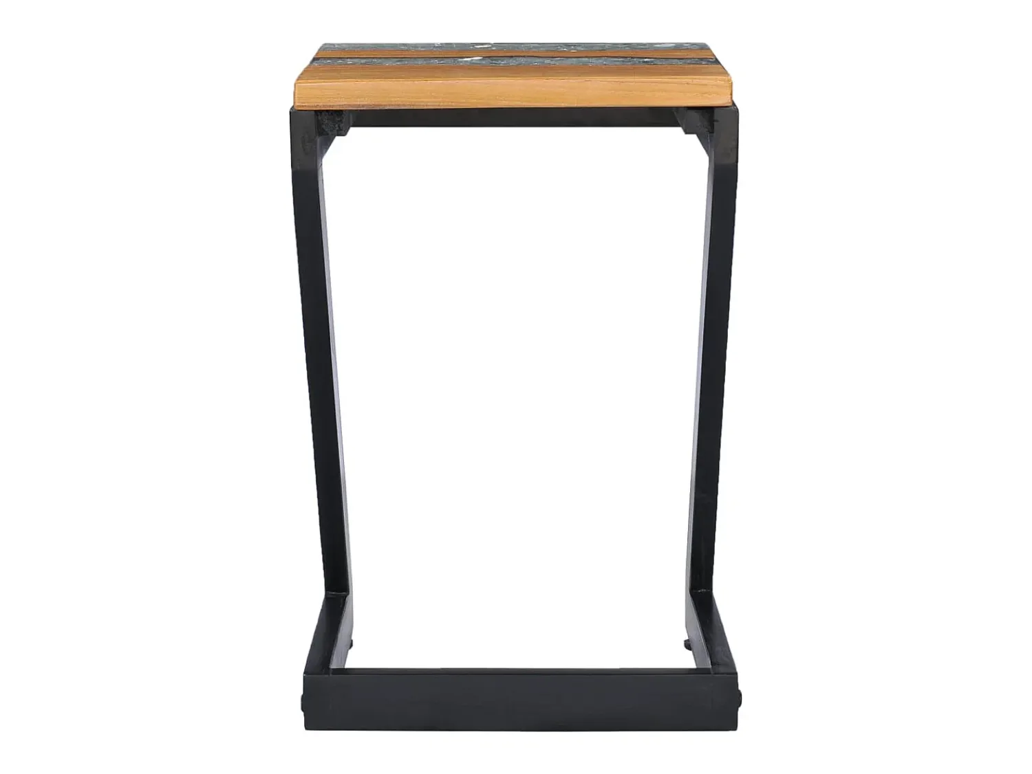 Sale Mesa de centro | Mesa de apoio | Mesa de café 30x30x50 cm madeira de teca maciça e poliresina Multicor