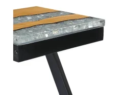 Sale Mesa de centro | Mesa de apoio | Mesa de café 30x30x50 cm madeira de teca maciça e poliresina Multicor