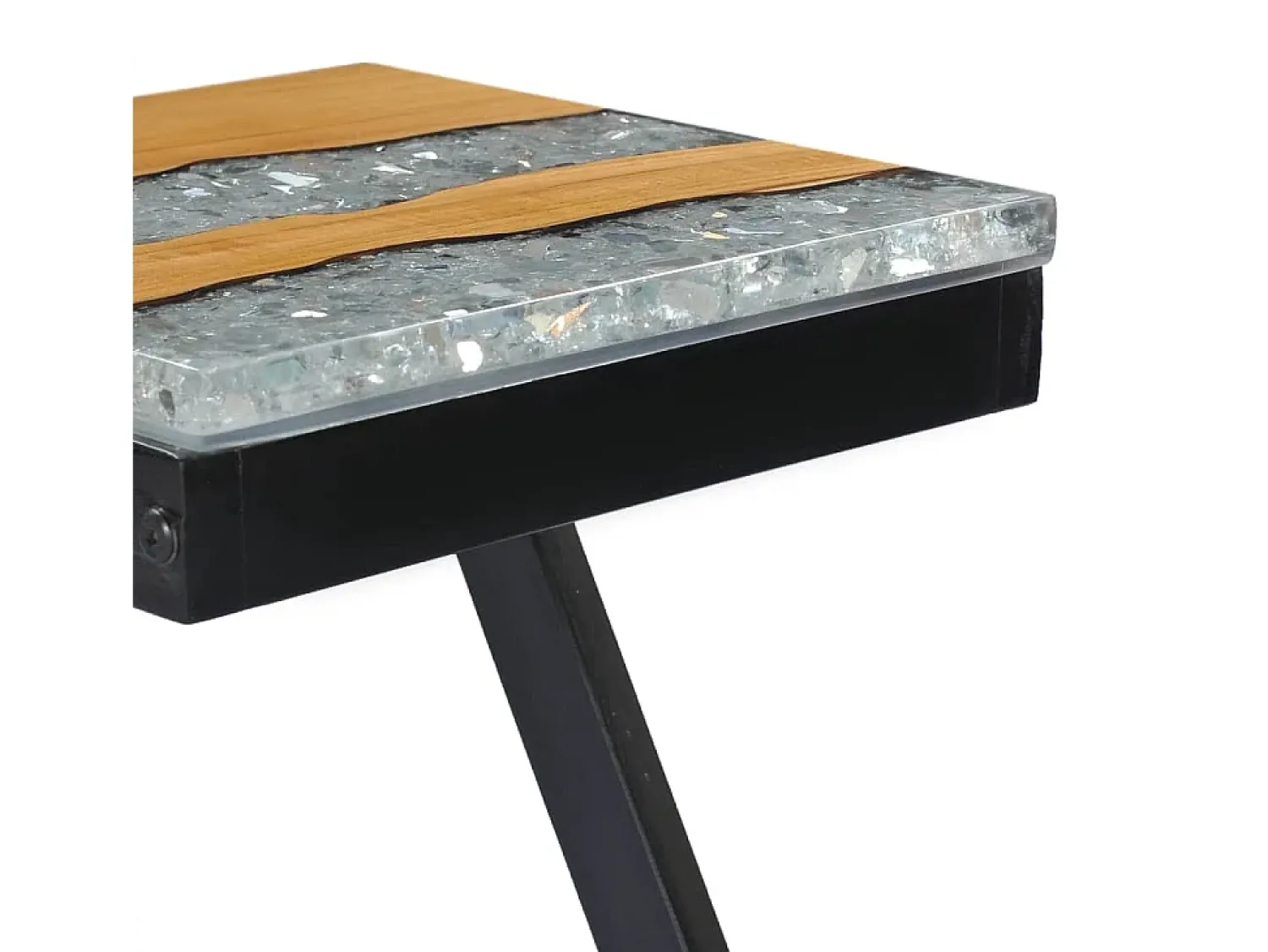 Sale Mesa de centro | Mesa de apoio | Mesa de café 30x30x50 cm madeira de teca maciça e poliresina Multicor