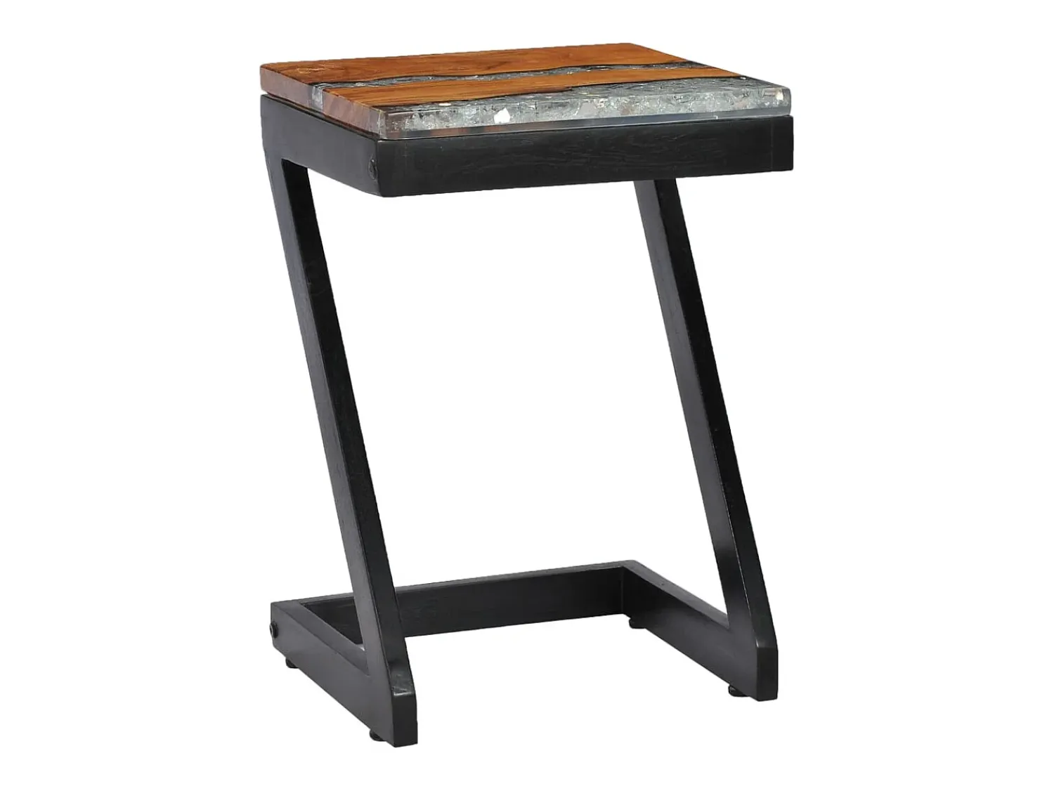 Sale Mesa de centro | Mesa de apoio | Mesa de café 30x30x50 cm madeira de teca maciça e poliresina Multicor