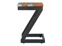 Sale Mesa de centro | Mesa de apoio | Mesa de café 30x30x50 cm madeira de teca maciça e poliresina Multicor