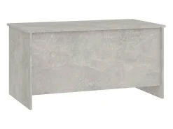 Mesa De Centro| Mesa de centro | Mesa de apoio 102x55.5x52.5cm madeira processada cinza cimento Cinzento