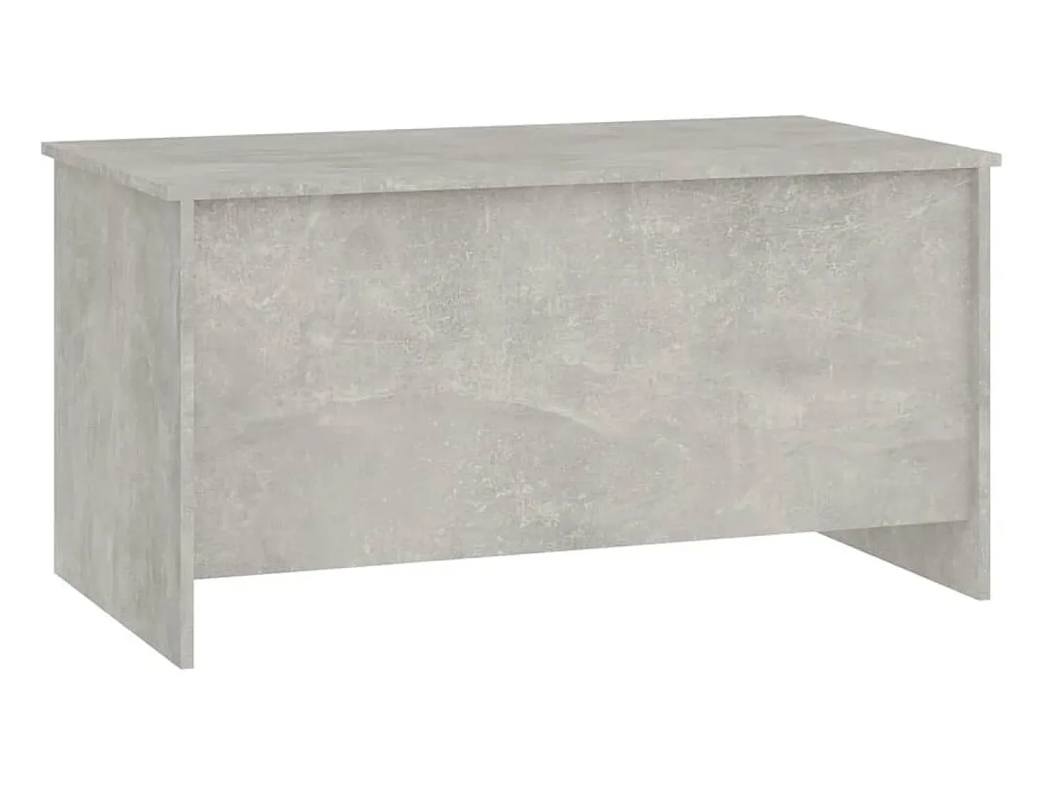 Mesa De Centro| Mesa de centro | Mesa de apoio 102x55.5x52.5cm madeira processada cinza cimento Cinzento