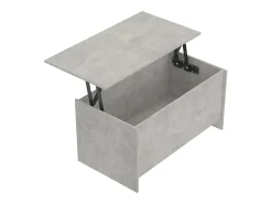 Mesa De Centro| Mesa de centro | Mesa de apoio 102x55.5x52.5cm madeira processada cinza cimento Cinzento