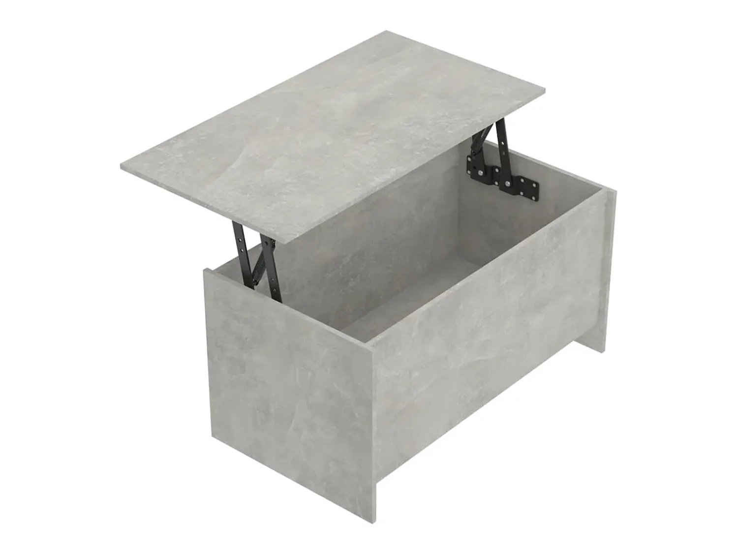 Mesa De Centro| Mesa de centro | Mesa de apoio 102x55.5x52.5cm madeira processada cinza cimento Cinzento
