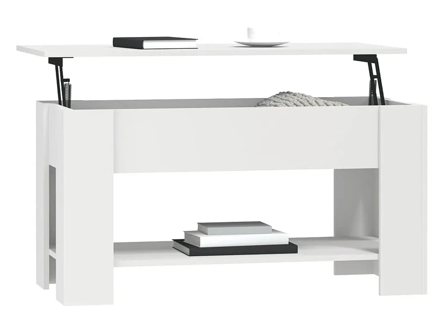 Best Mesa de centro | Mesa de apoio 101x49x52 cm madeira processada Branco