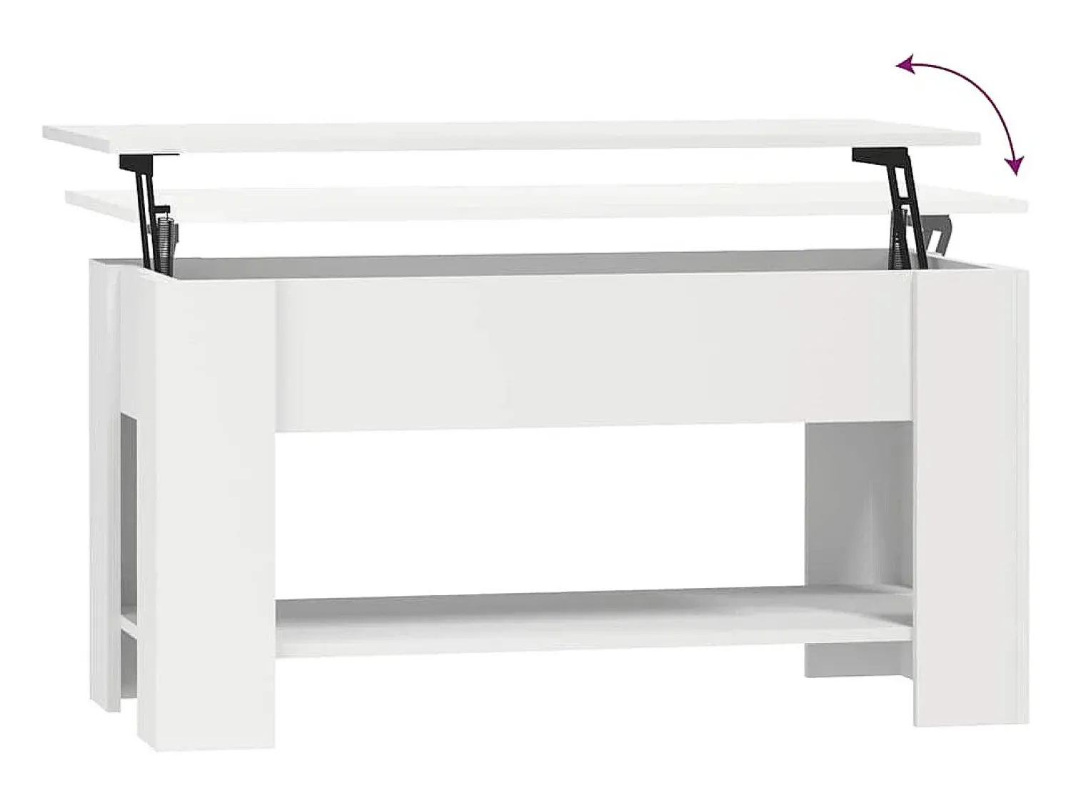 Best Mesa de centro | Mesa de apoio 101x49x52 cm madeira processada Branco