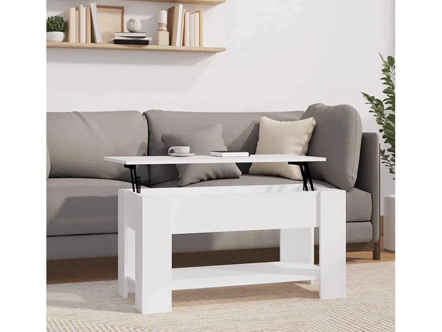 Best Mesa de centro | Mesa de apoio 101x49x52 cm madeira processada Branco