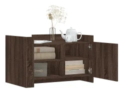 Mesa de centro | Mesa de apoio 80x50x50 cm derivados madeira carvalho^ Mesa De Centro
