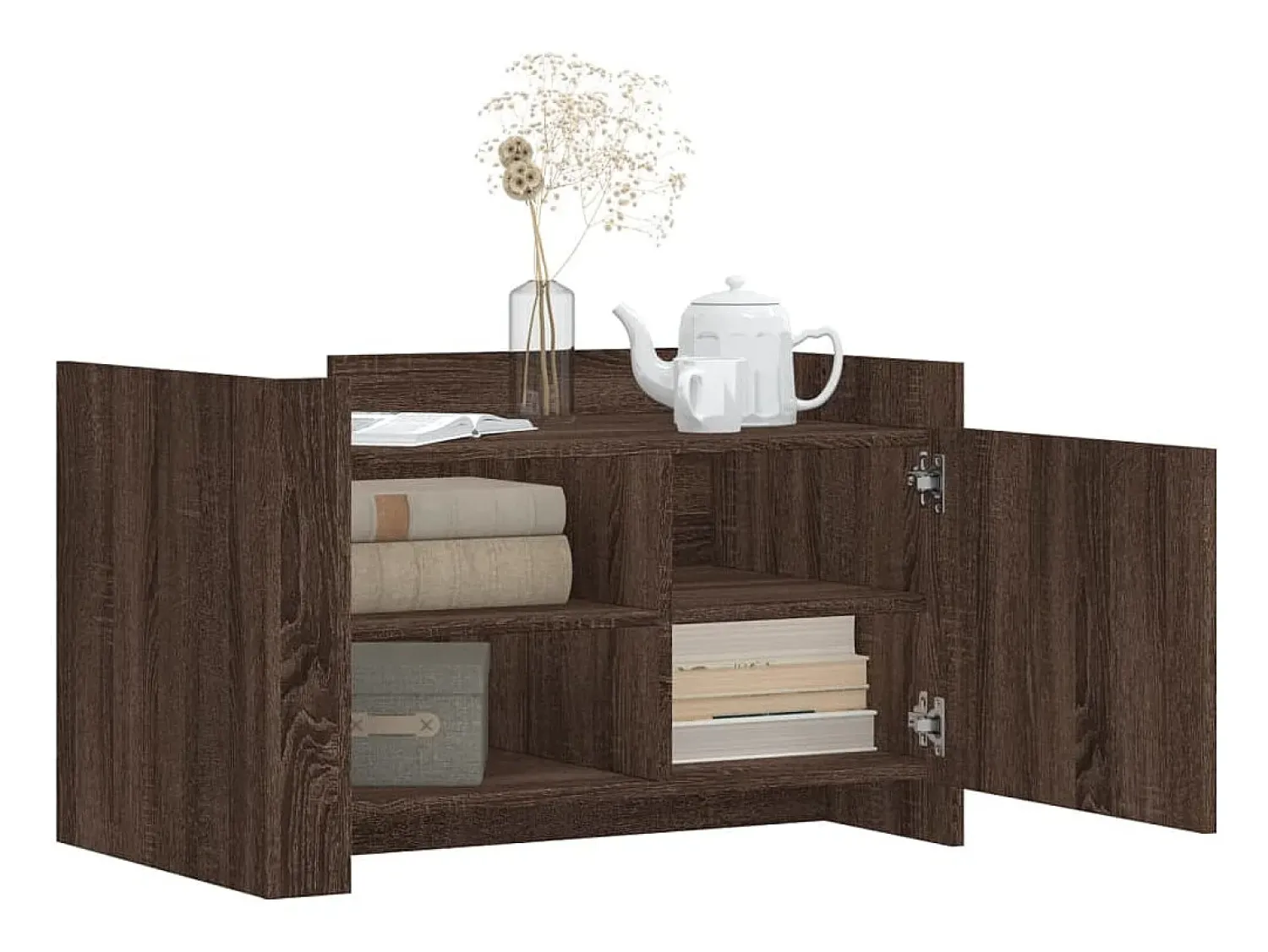 Mesa de centro | Mesa de apoio 80x50x50 cm derivados madeira carvalho^ Mesa De Centro