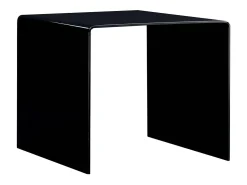 Mesa De Centro* Mesa de centro | Mesa de apoio 50x50x45 cm vidro temperado Preto