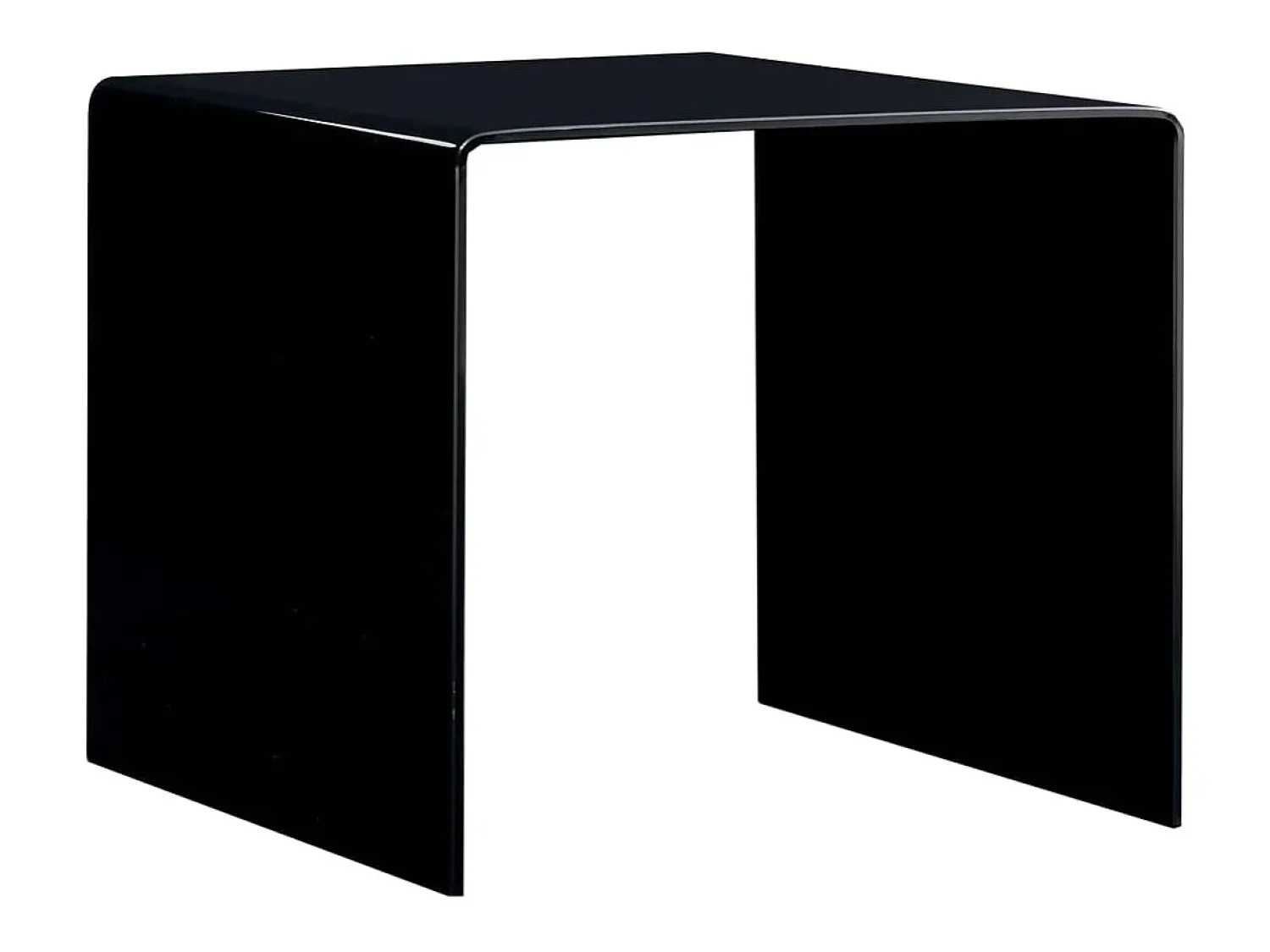 Mesa De Centro* Mesa de centro | Mesa de apoio 50x50x45 cm vidro temperado Preto