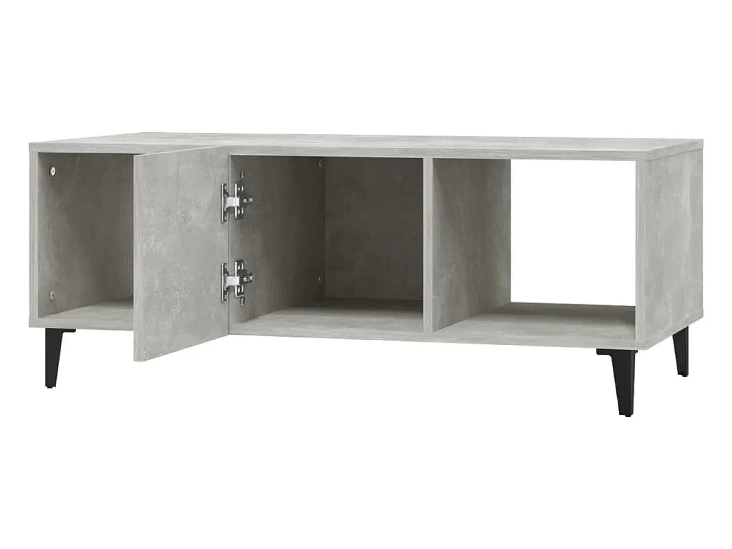 Mesa De Centro| Mesa de centro | Mesa de apoio 102x50x40 cm madeira processada cinza cimento Cinzento