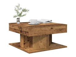 Mesa De Centro* Mesa de centro | Mesa de apoio 55x55x30 cm derivados de madeira madeira velha Castanho