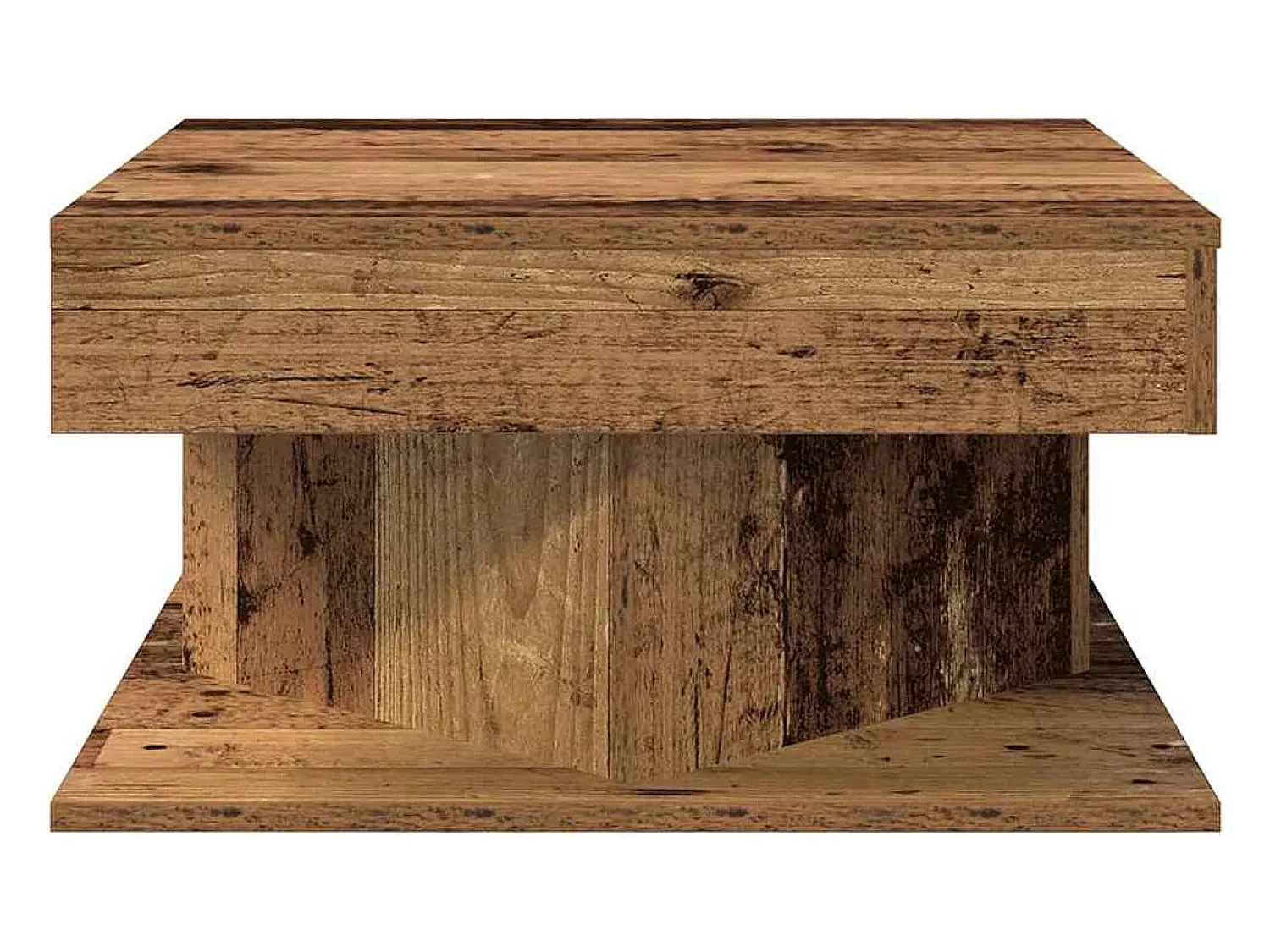 Mesa De Centro* Mesa de centro | Mesa de apoio 55x55x30 cm derivados de madeira madeira velha Castanho