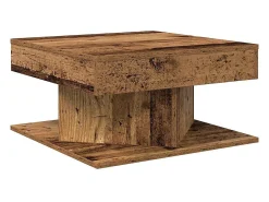 Mesa De Centro* Mesa de centro | Mesa de apoio 55x55x30 cm derivados de madeira madeira velha Castanho