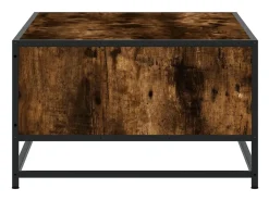 Mesa De Centro* Mesa de centro | Mesa de apoio 100x57x35cm deriv. madeira/metal carvalho fumado Castanho