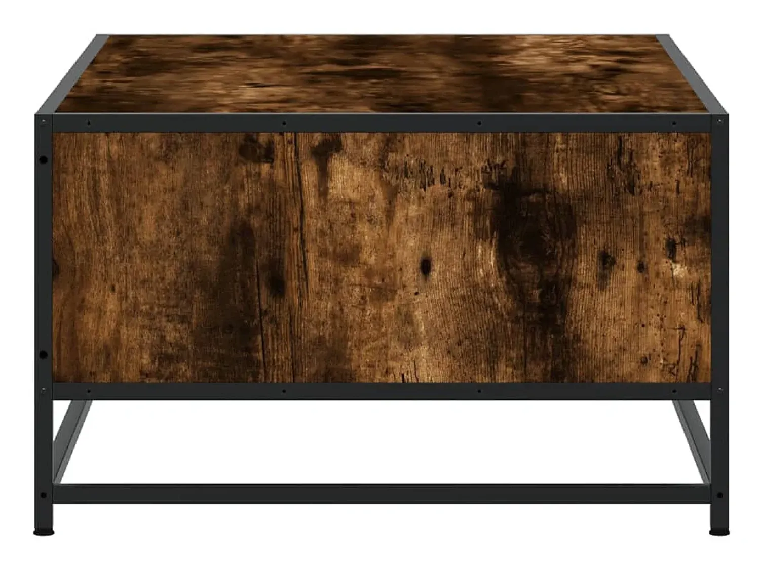 Mesa De Centro* Mesa de centro | Mesa de apoio 100x57x35cm deriv. madeira/metal carvalho fumado Castanho