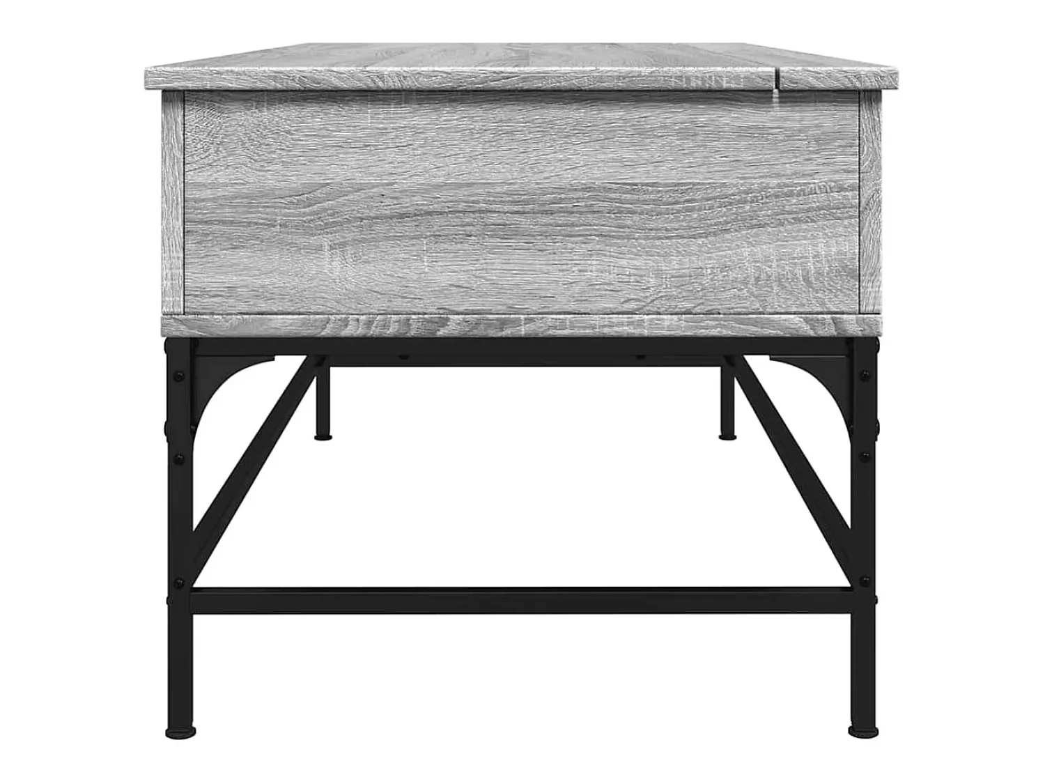 Mesa De Centro| Mesa de centro | Mesa de apoio 100x50x45cm derivados madeira/metal cinza sonoma Cinzento