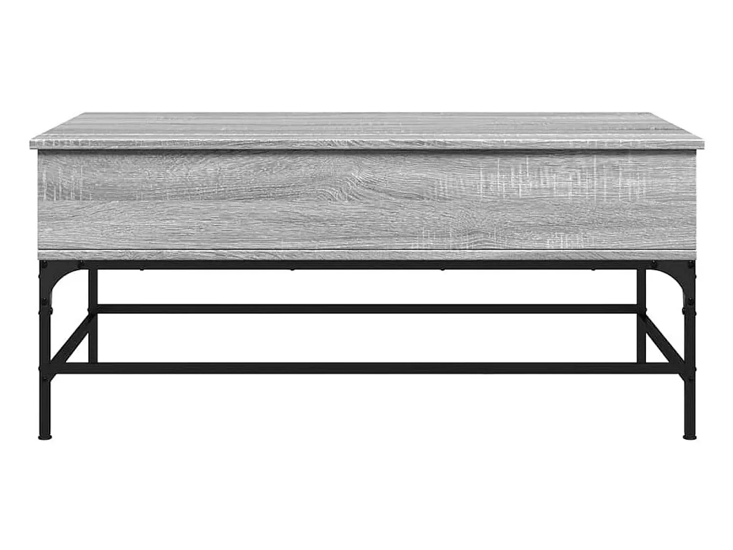 Mesa De Centro| Mesa de centro | Mesa de apoio 100x50x45cm derivados madeira/metal cinza sonoma Cinzento