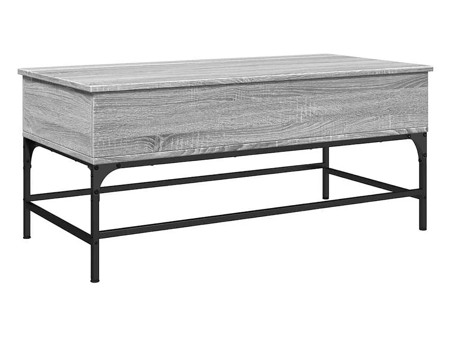 Mesa De Centro| Mesa de centro | Mesa de apoio 100x50x45cm derivados madeira/metal cinza sonoma Cinzento