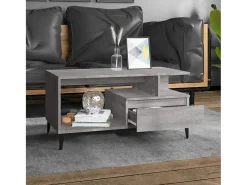 Mesa De Centro| Mesa de centro | Mesa de apoio 90x49x45 cm derivados de madeira sonoma Cinzento