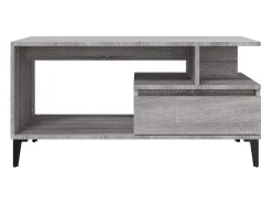 Mesa De Centro| Mesa de centro | Mesa de apoio 90x49x45 cm derivados de madeira sonoma Cinzento