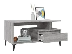 Mesa De Centro| Mesa de centro | Mesa de apoio 90x49x45 cm derivados de madeira sonoma Cinzento