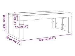 Mesa de centro | Mesa de apoio | Mesa de café 102x50x35 cm derivados de madeira madeira velha^ Mesa De Centro