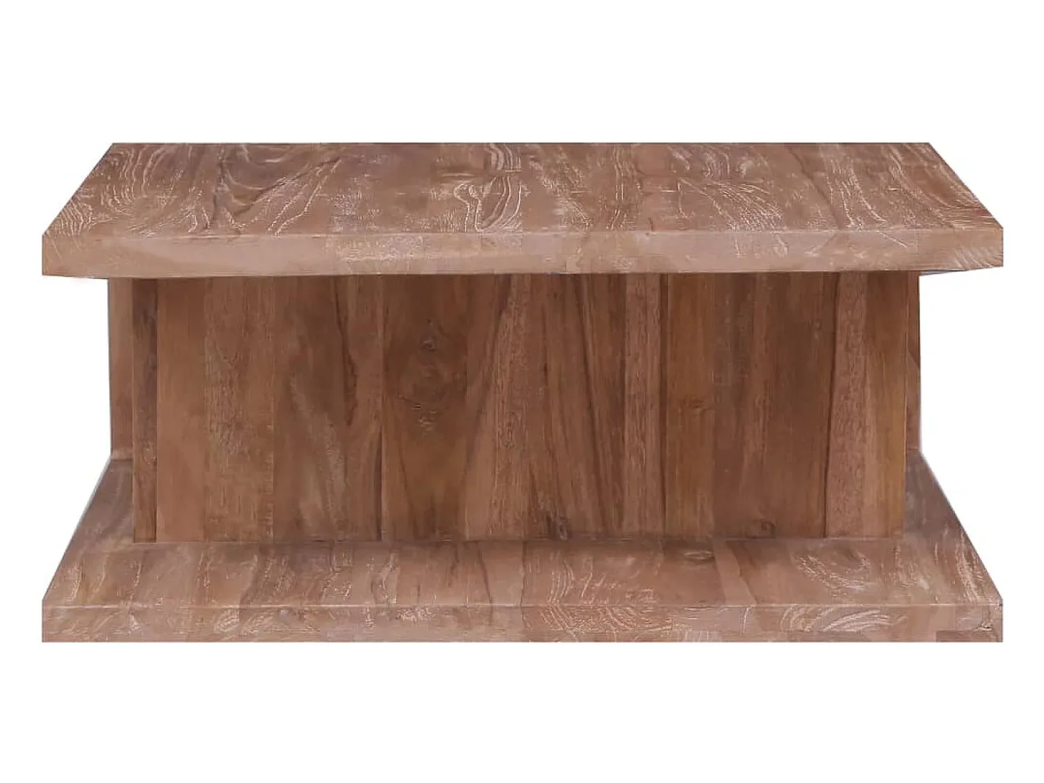 Clearance Mesa de centro | Mesa de apoio | Mesa de café 70x70x30 cm madeira de teca maciça Castanho