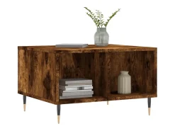 Online Mesa de centro | Mesa de apoio 60x50x36.5 cm derivados madeira carvalho fumado Castanho