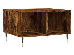 Online Mesa de centro | Mesa de apoio 60x50x36.5 cm derivados madeira carvalho fumado Castanho