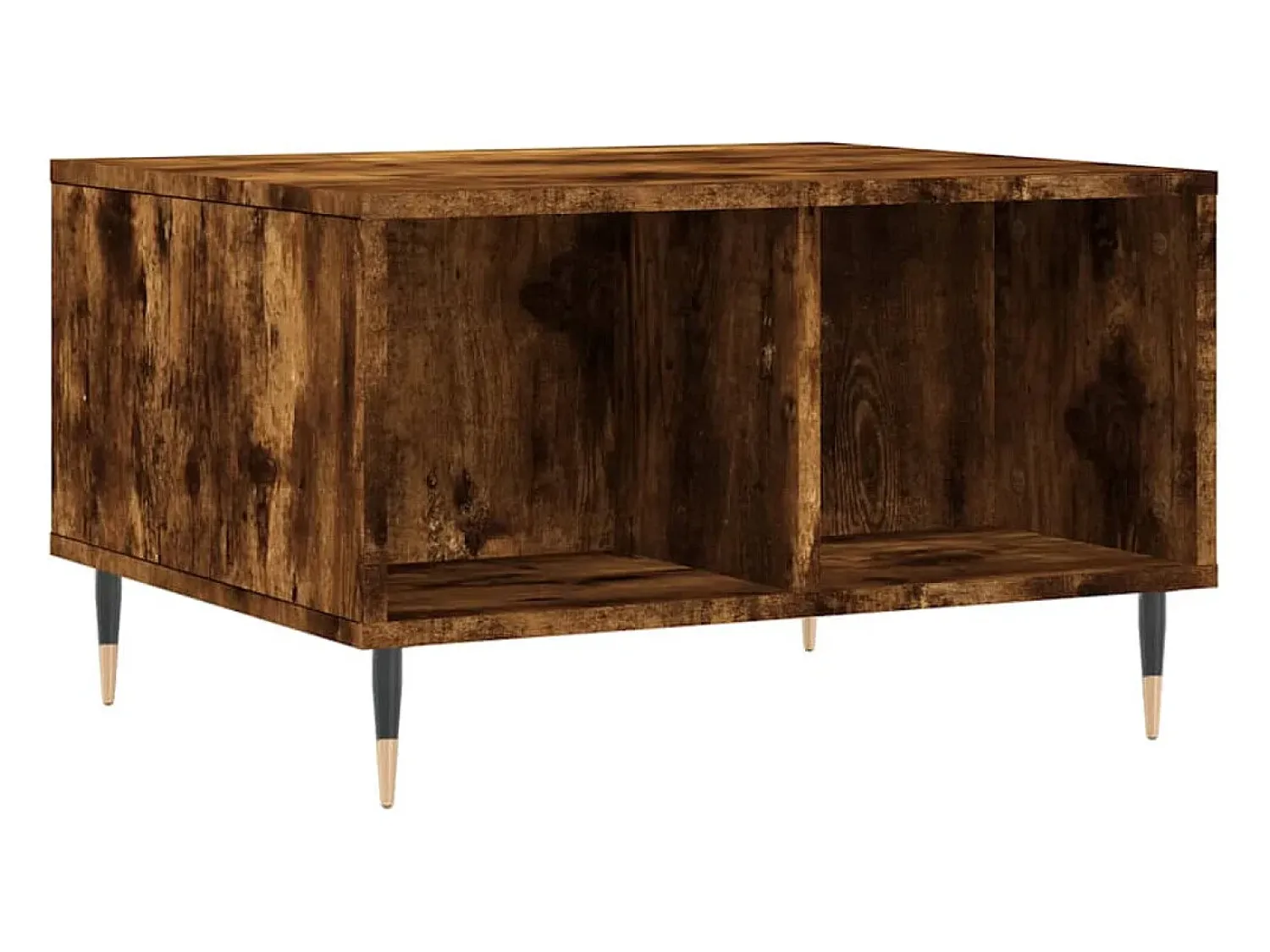 Online Mesa de centro | Mesa de apoio 60x50x36.5 cm derivados madeira carvalho fumado Castanho