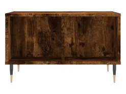 Online Mesa de centro | Mesa de apoio 60x50x36.5 cm derivados madeira carvalho fumado Castanho