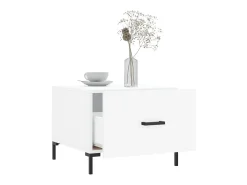 Hot Mesa de centro | Mesa de apoio 50x50x40 cm derivados de madeira Branco