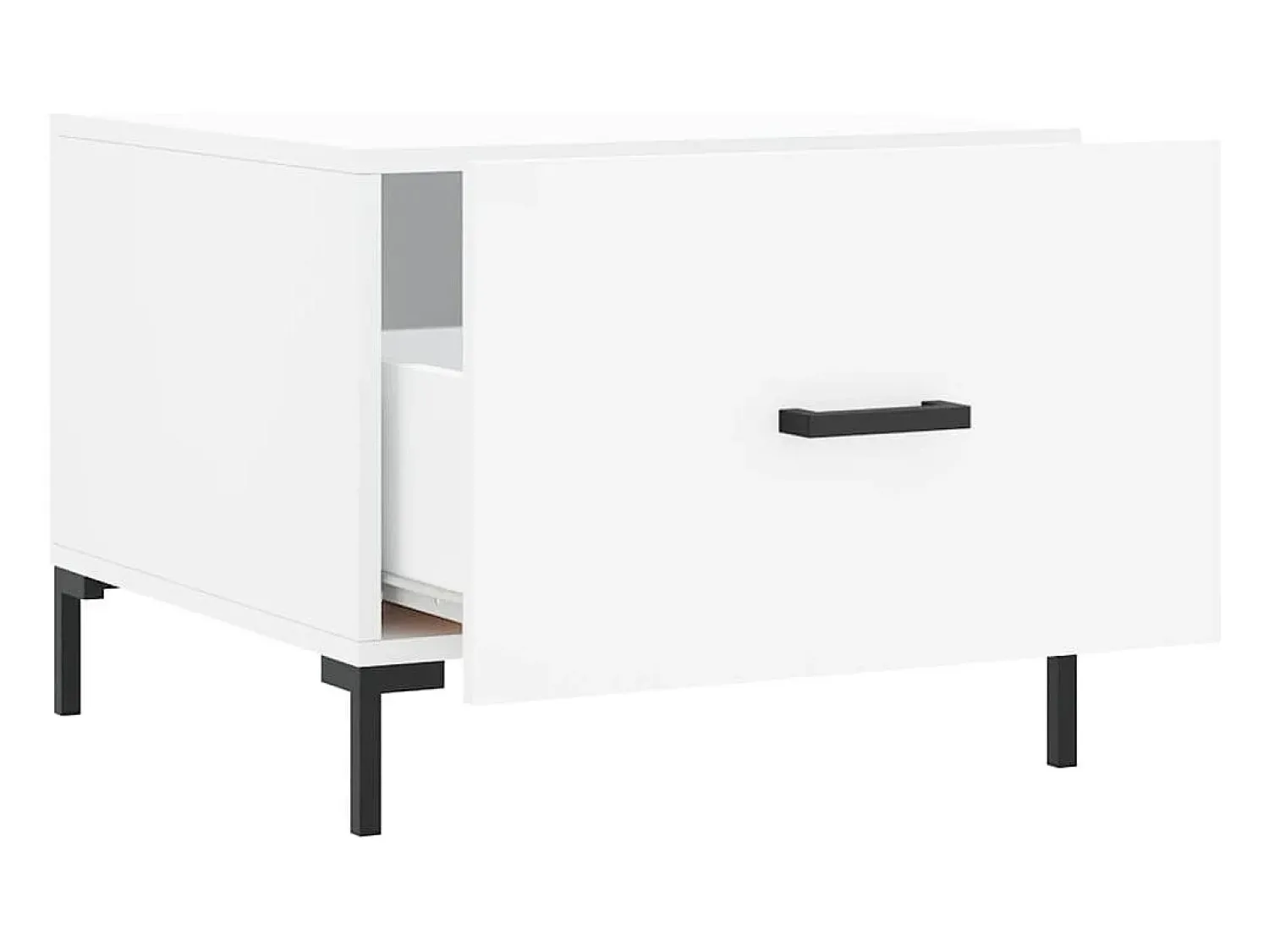Hot Mesa de centro | Mesa de apoio 50x50x40 cm derivados de madeira Branco