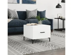 Hot Mesa de centro | Mesa de apoio 50x50x40 cm derivados de madeira Branco