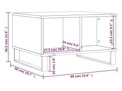 Mesa de centro | Mesa de apoio 60x50x36.5 cm derivados de madeira^ Mesa De Centro