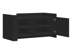 Hot Mesa de centro | Mesa de apoio 100x50x50 cm derivados de madeira Preto