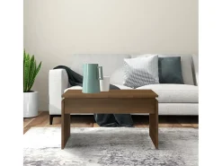 Mesa de centro | Mesa de apoio 68x50x38 cm derivados de madeira carvalho^ Mesa De Centro